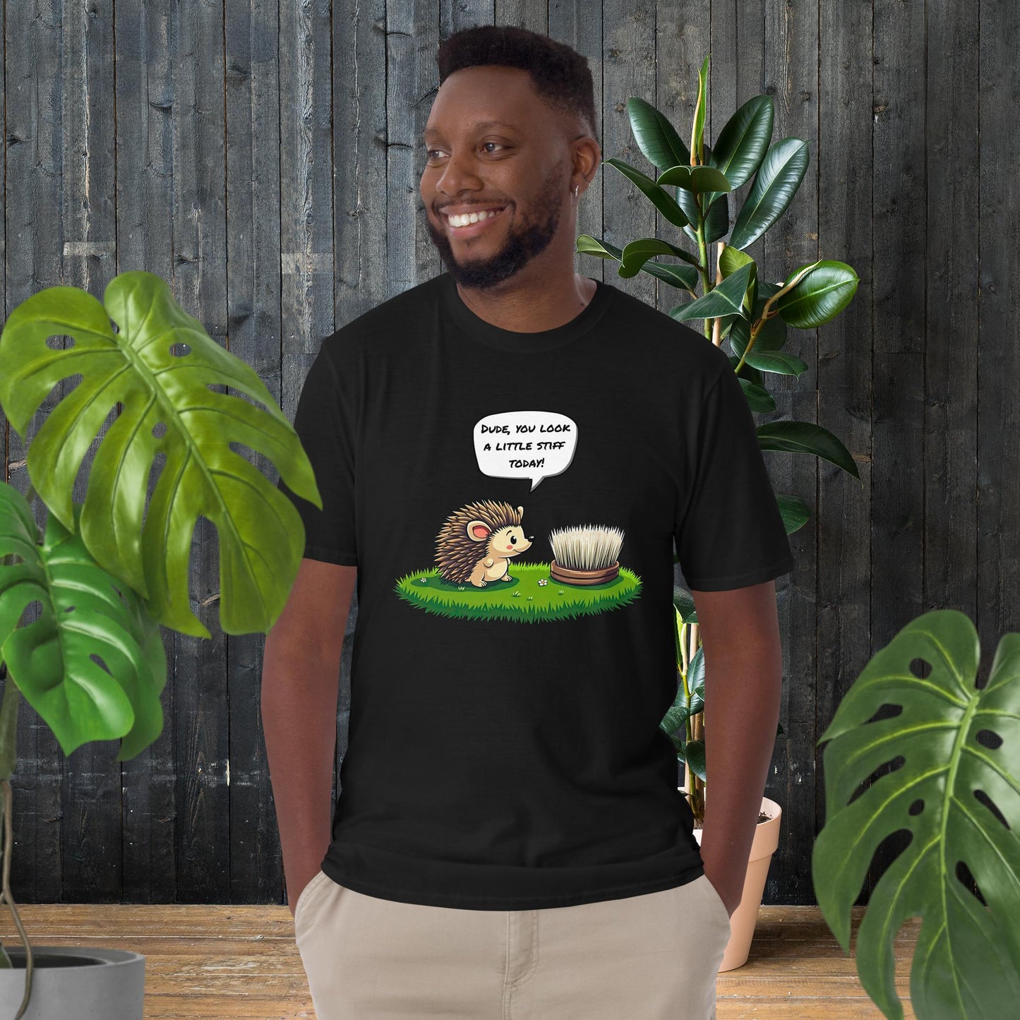 Funny hedgehog graphic tee with cute animal duo design, perfect gift for pet lovers