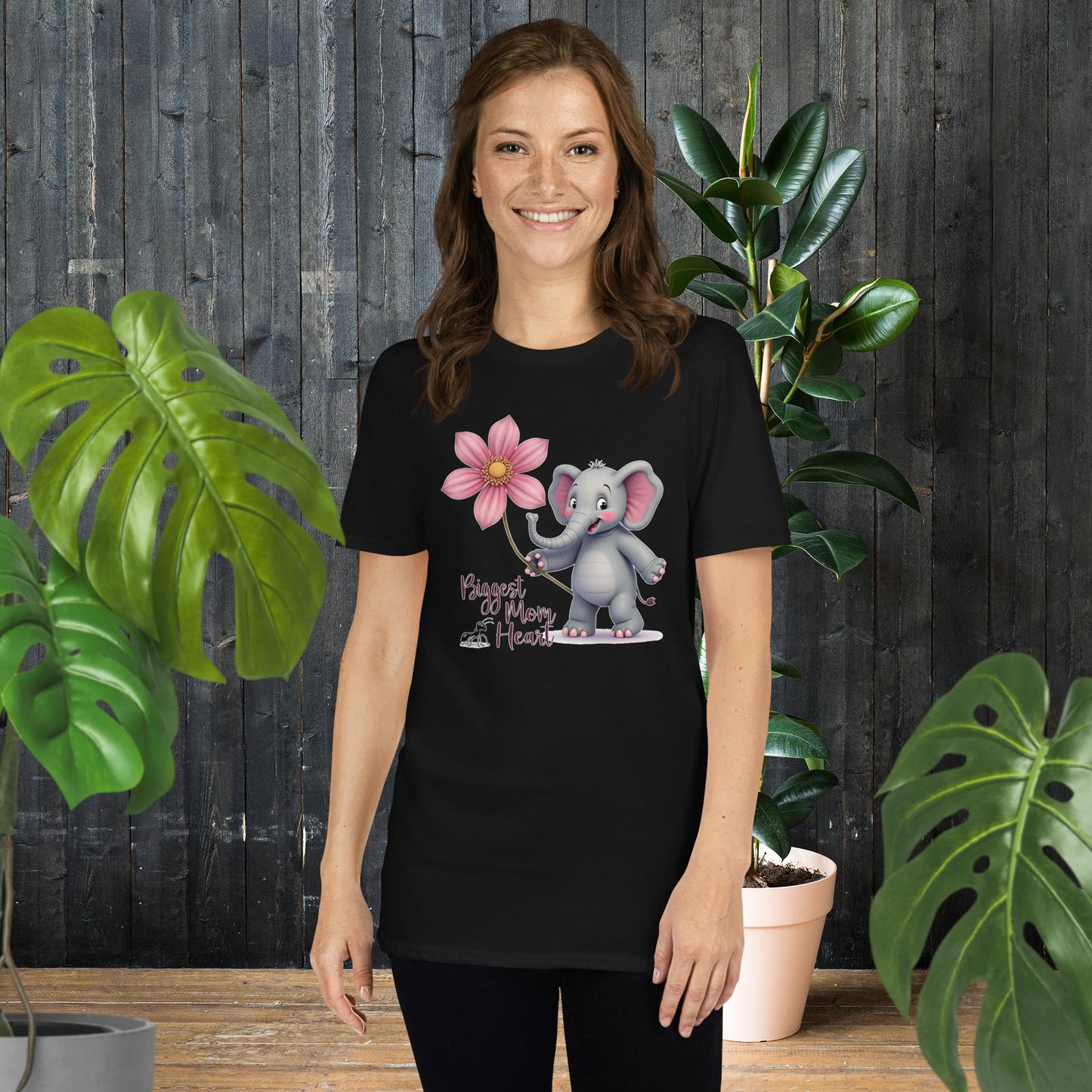 Biggest Mom Heart | Sweet Elephant Mother's Day T-Shirt