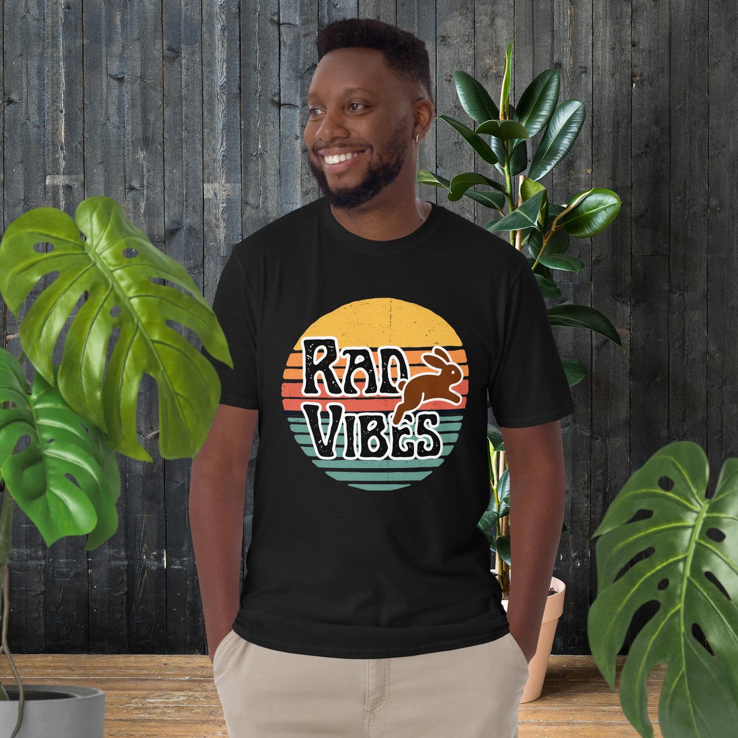 Lapin ondes positives | T-shirt style vintage