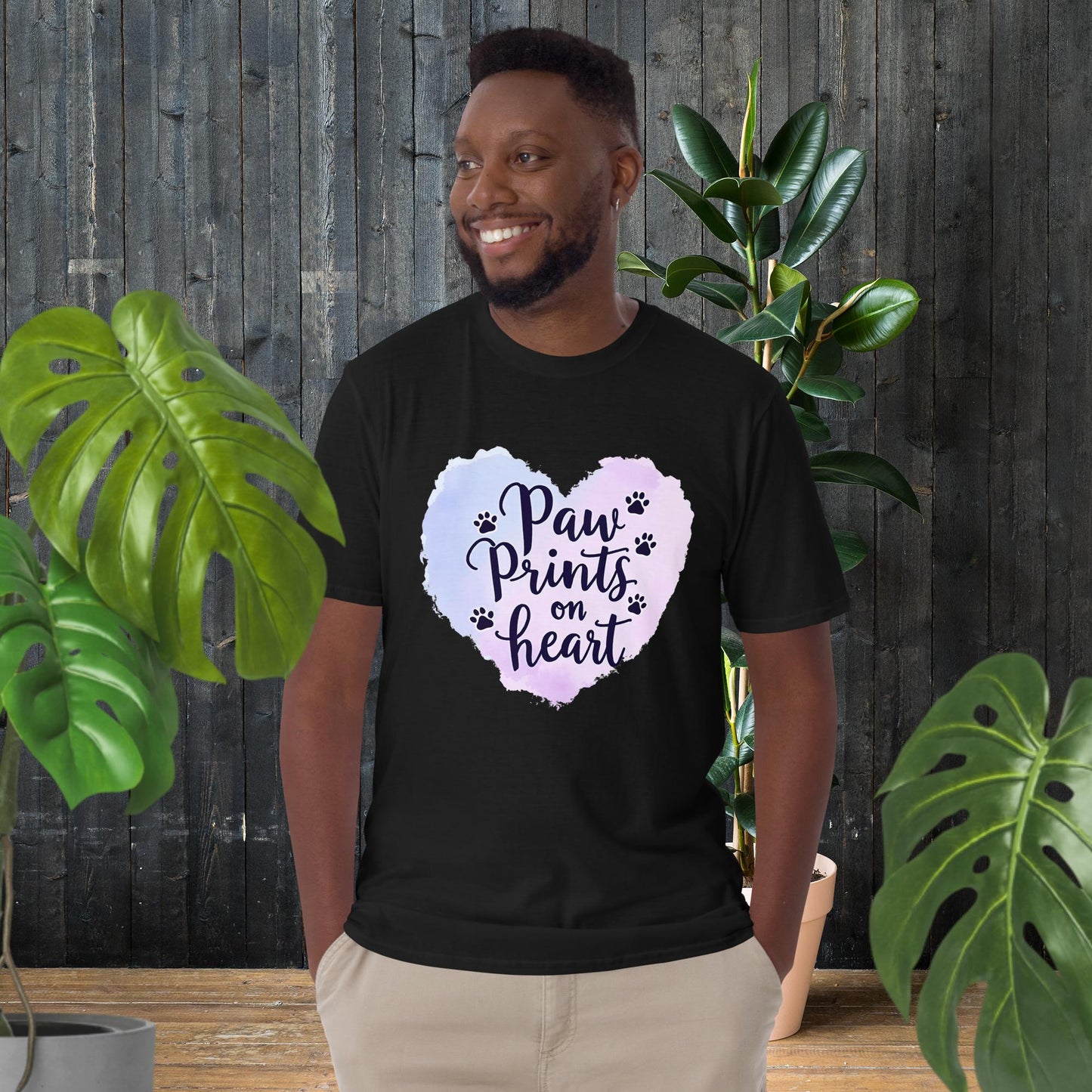 Pfotenabdrücke auf meinem Herzen | T-Shirt für Tierliebhaber