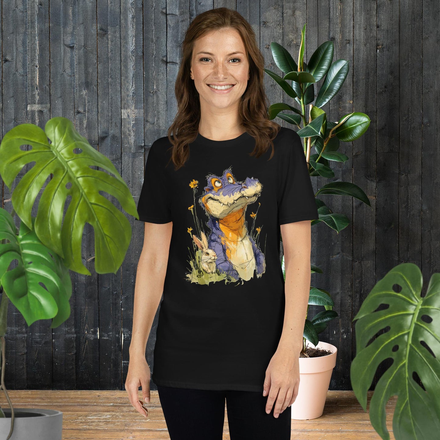 Animal Fantaisie | T-shirt Crocodile et Lapin
