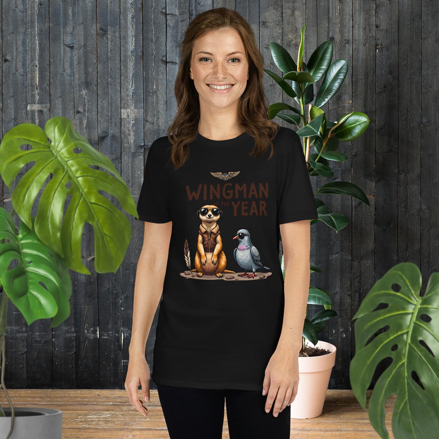 Flügelmann des Jahres | Lustiges Erdmännchen und Vogel T-Shirt