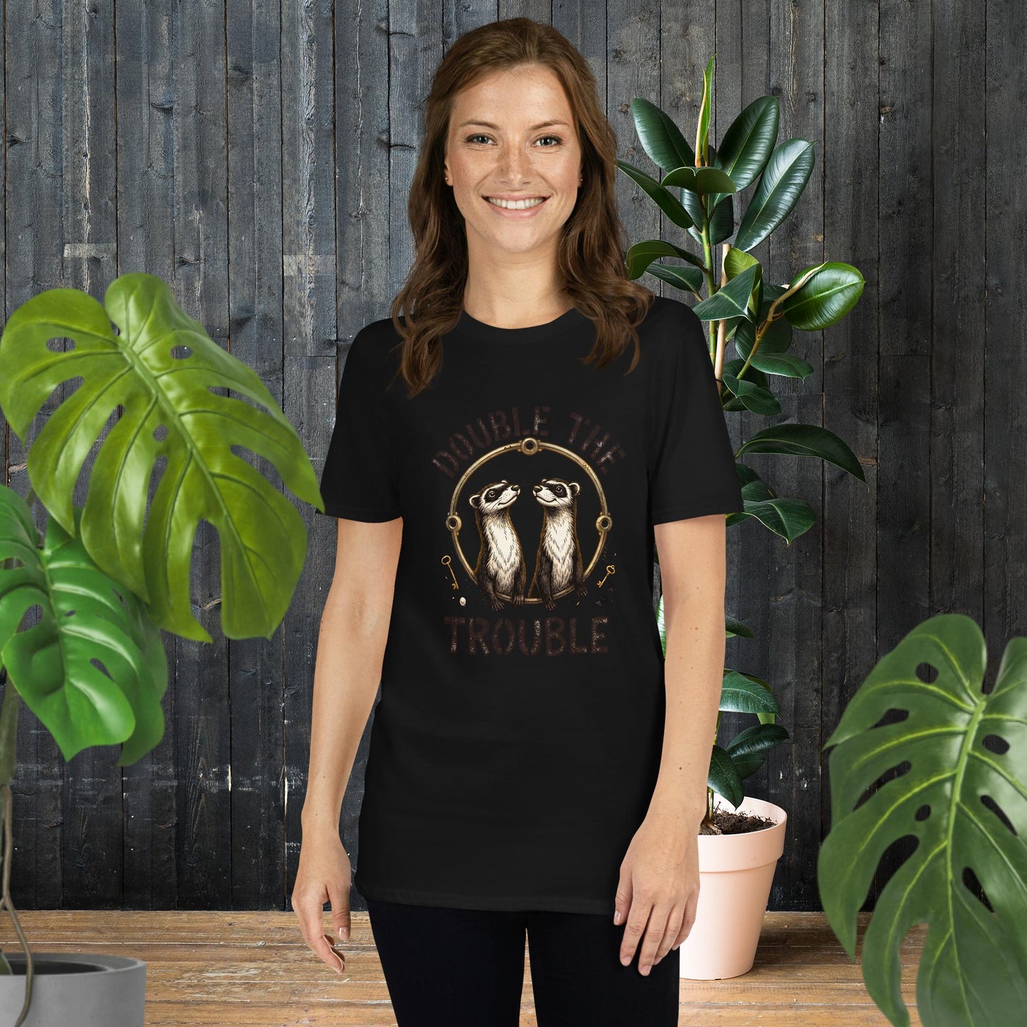Doppelter Ärger | Lustiges Frettchen T-Shirt