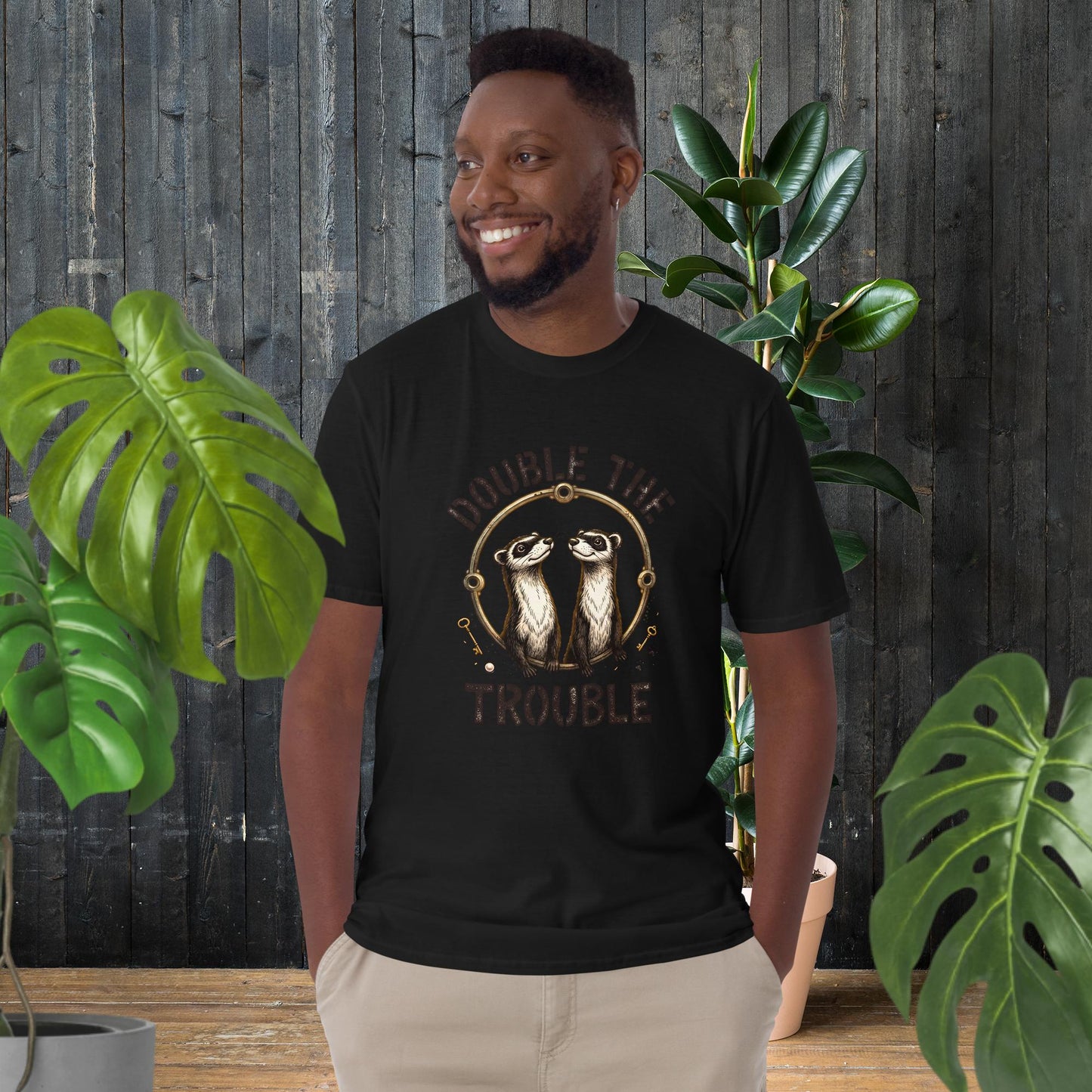 Doppelter Ärger | Lustiges Frettchen T-Shirt