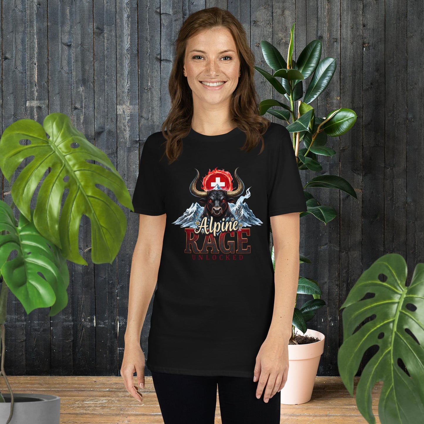 Alpine Rage Unlocked | Swiss Pride Bull T-Shirt