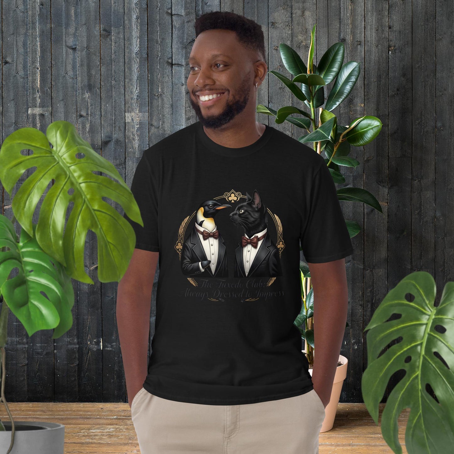 O Clube do Smoking | T-Shirt de Gato e Pinguim
