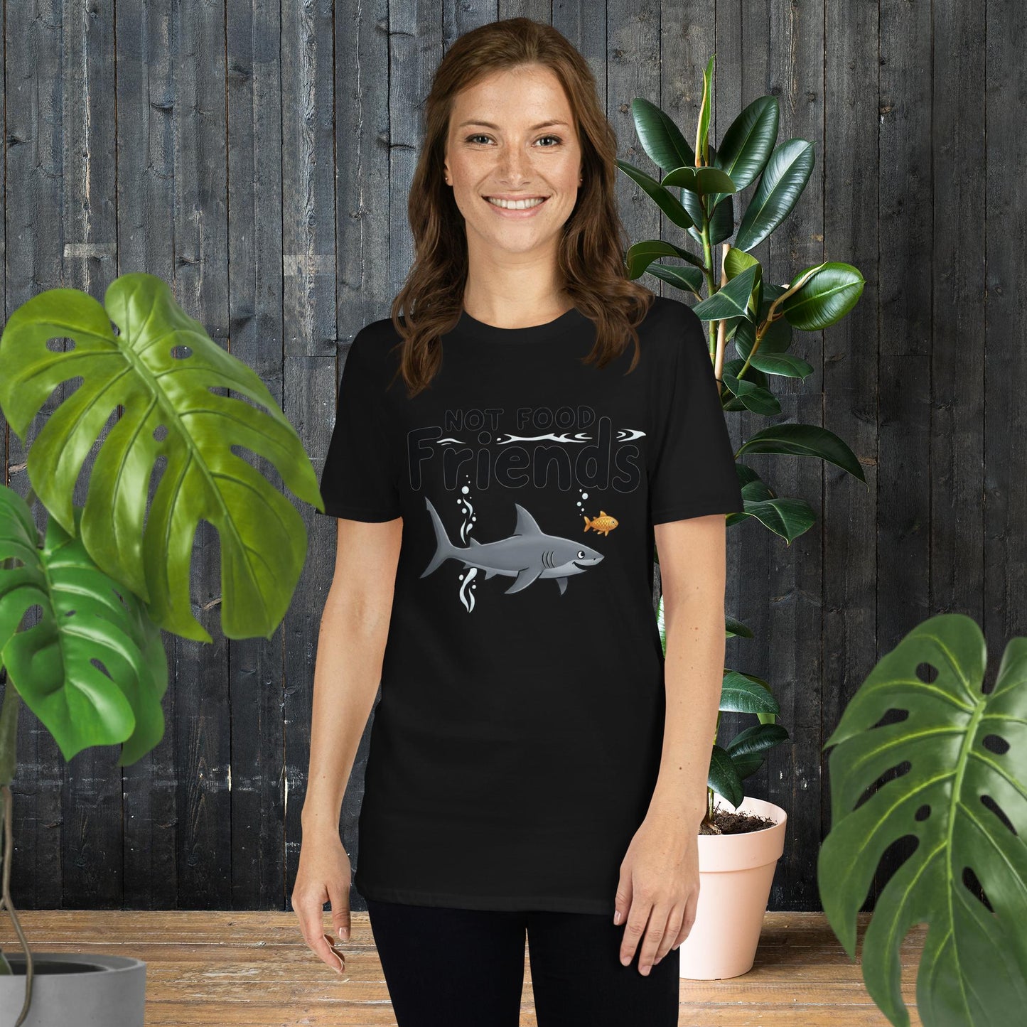 Não Amigos de Comida | T-Shirt Engraçada de Tubarão