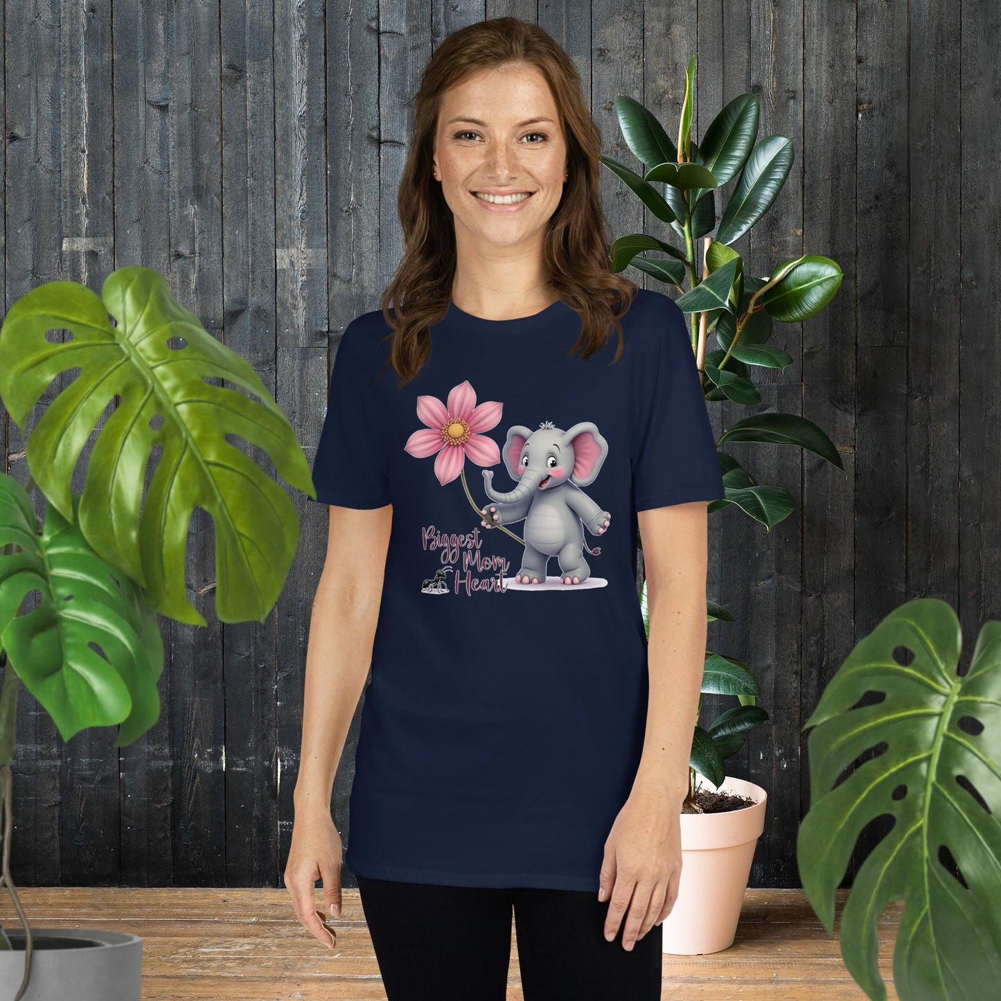 Biggest Mom Heart | Sweet Elephant Mother's Day T-Shirt