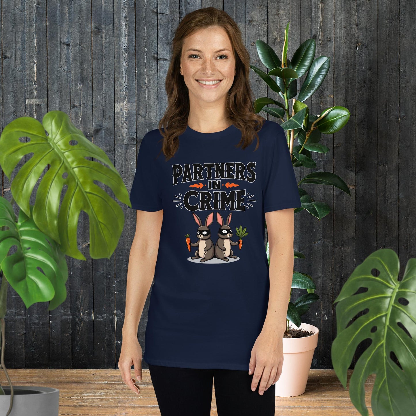 Complices du crime | T-shirt drôle de lapin bandit
