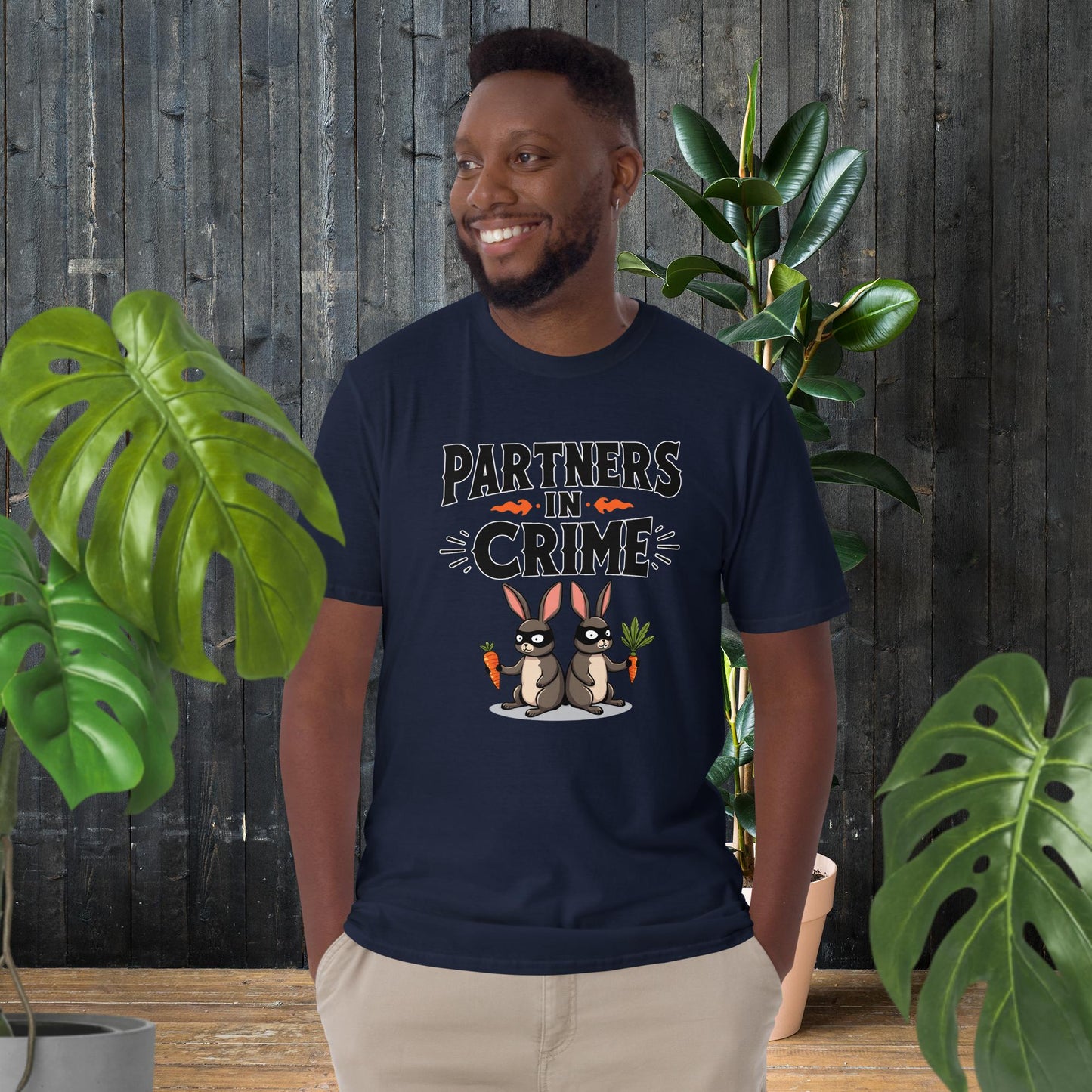 Complices du crime | T-shirt drôle de lapin bandit