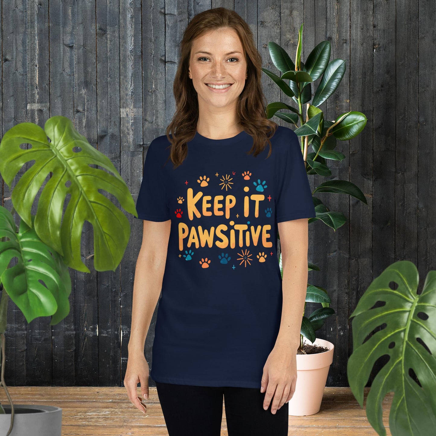 Bleib positiv | T-Shirt für Tierliebhaber