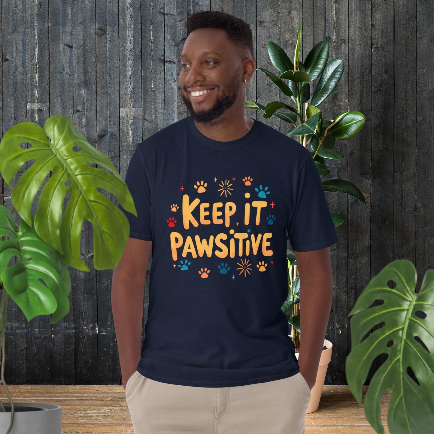 Bleib positiv | T-Shirt für Tierliebhaber