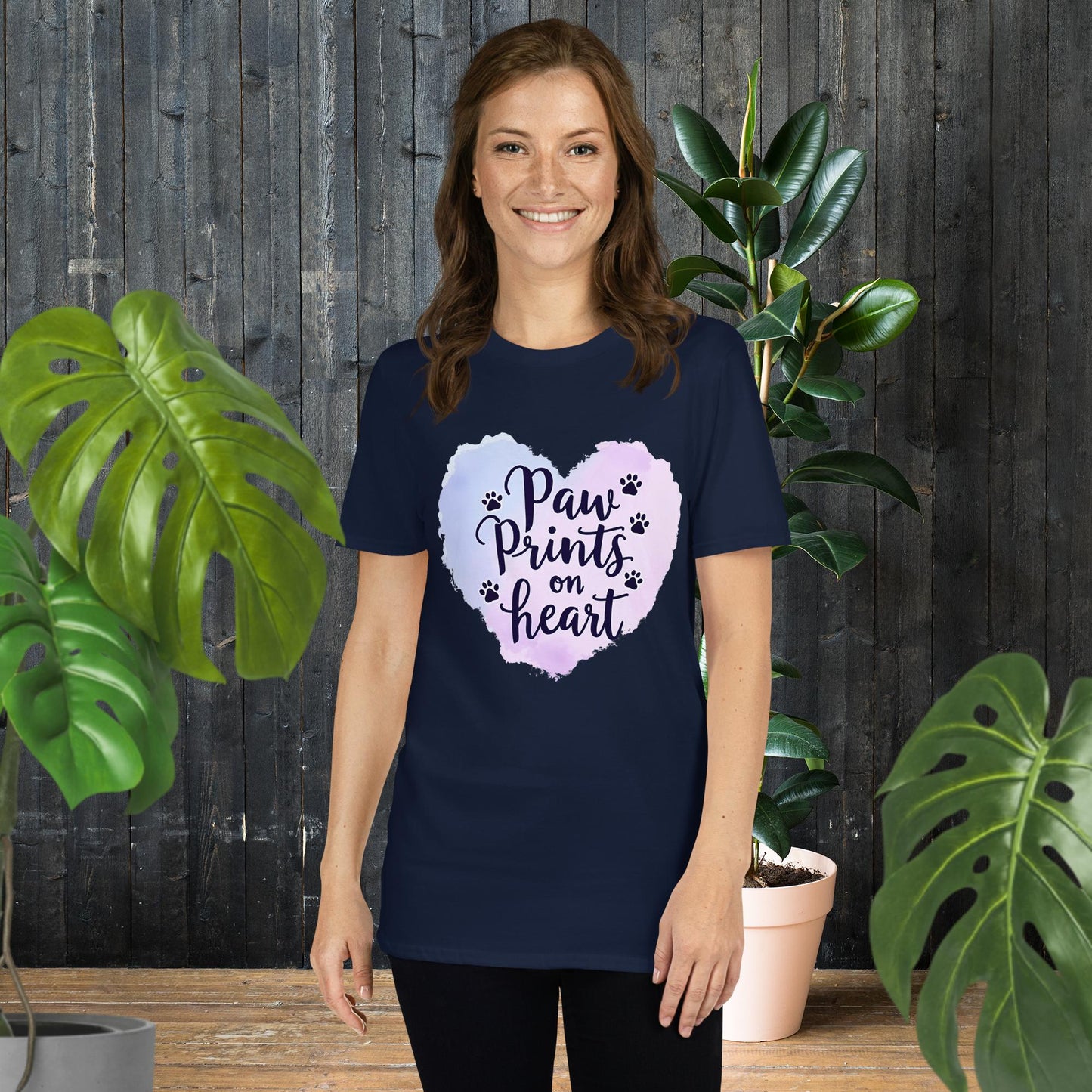 Pfotenabdrücke auf meinem Herzen | T-Shirt für Tierliebhaber