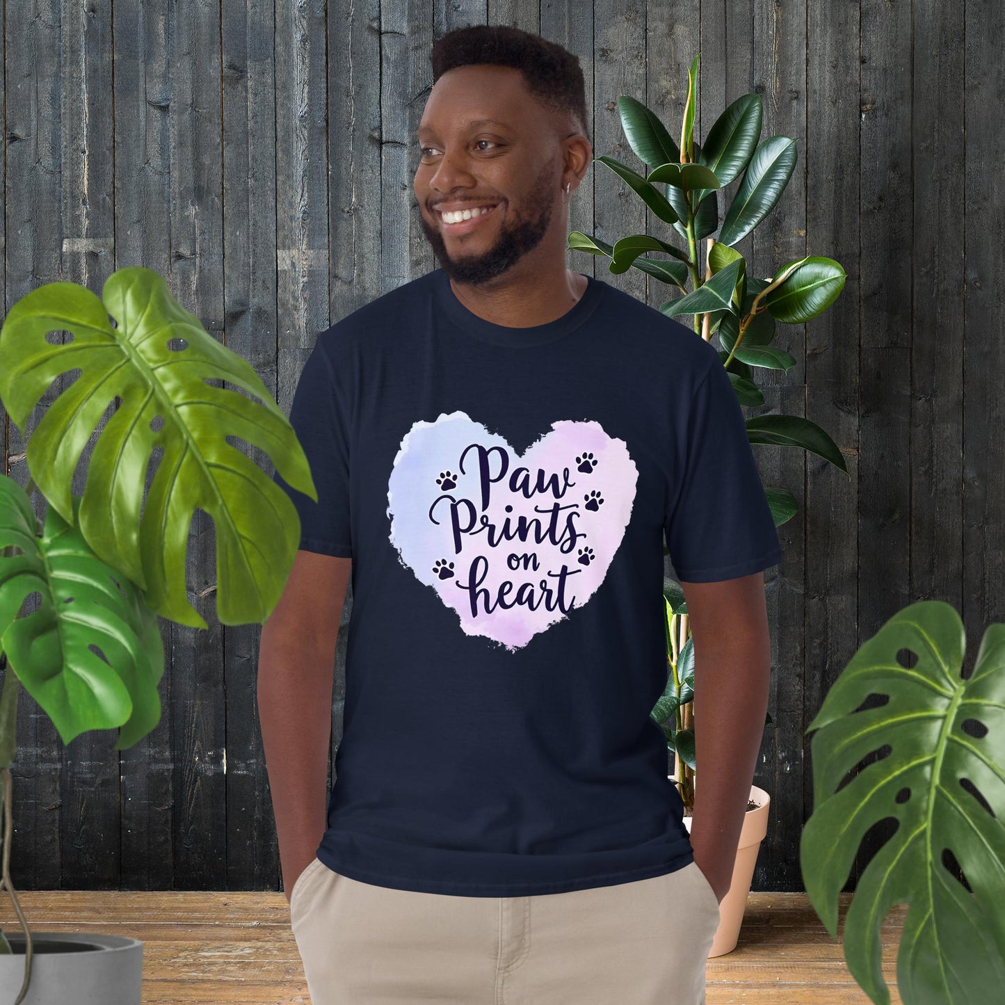 Pfotenabdrücke auf meinem Herzen | T-Shirt für Tierliebhaber