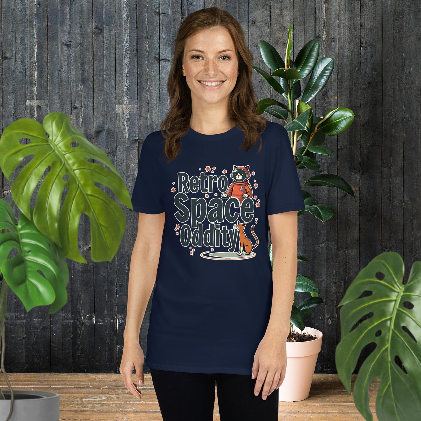 Retro Space Oddity | Weltraumkatze T-Shirt