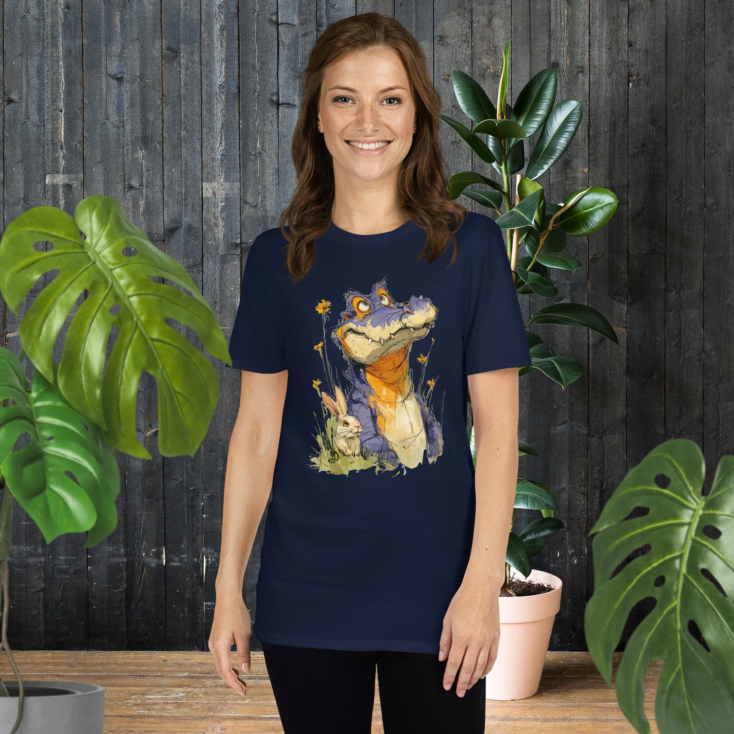 Animal Fantaisie | T-shirt Crocodile et Lapin