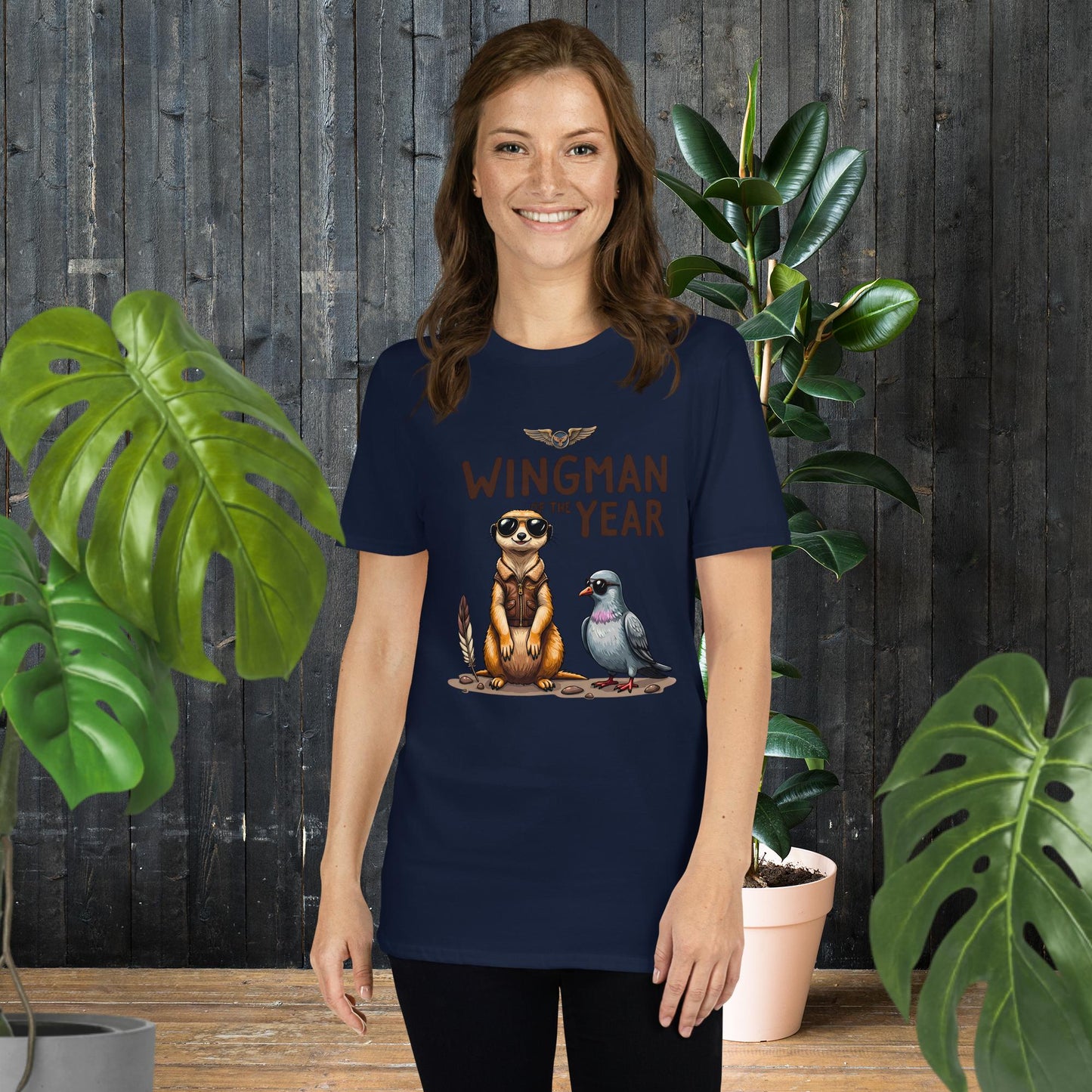 Flügelmann des Jahres | Lustiges Erdmännchen und Vogel T-Shirt