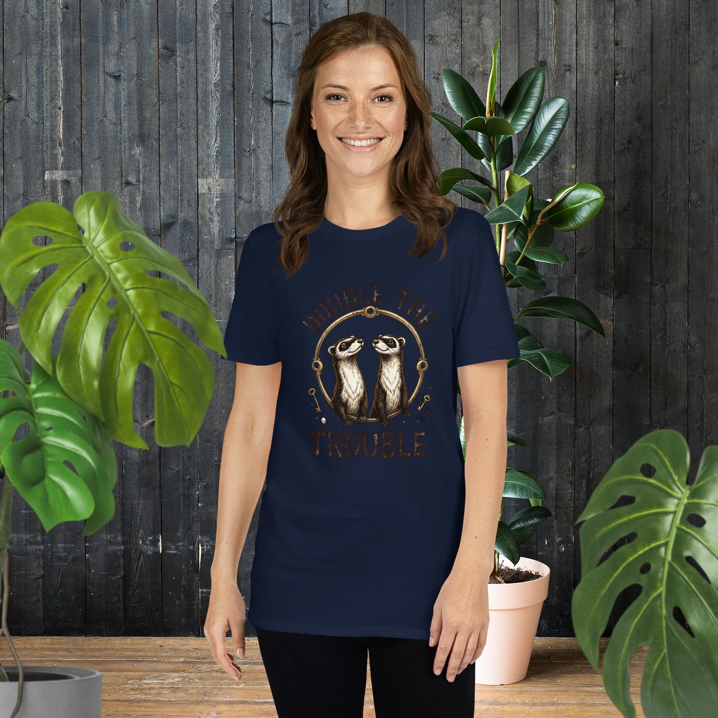 Doppelter Ärger | Lustiges Frettchen T-Shirt