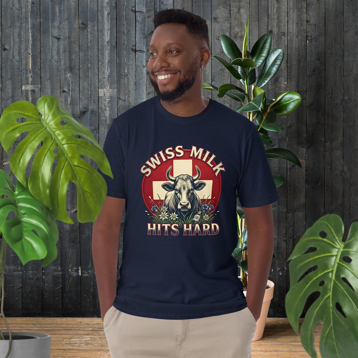Swiss Milk Hits Hard | Vintage Swiss Cow T-Shirt