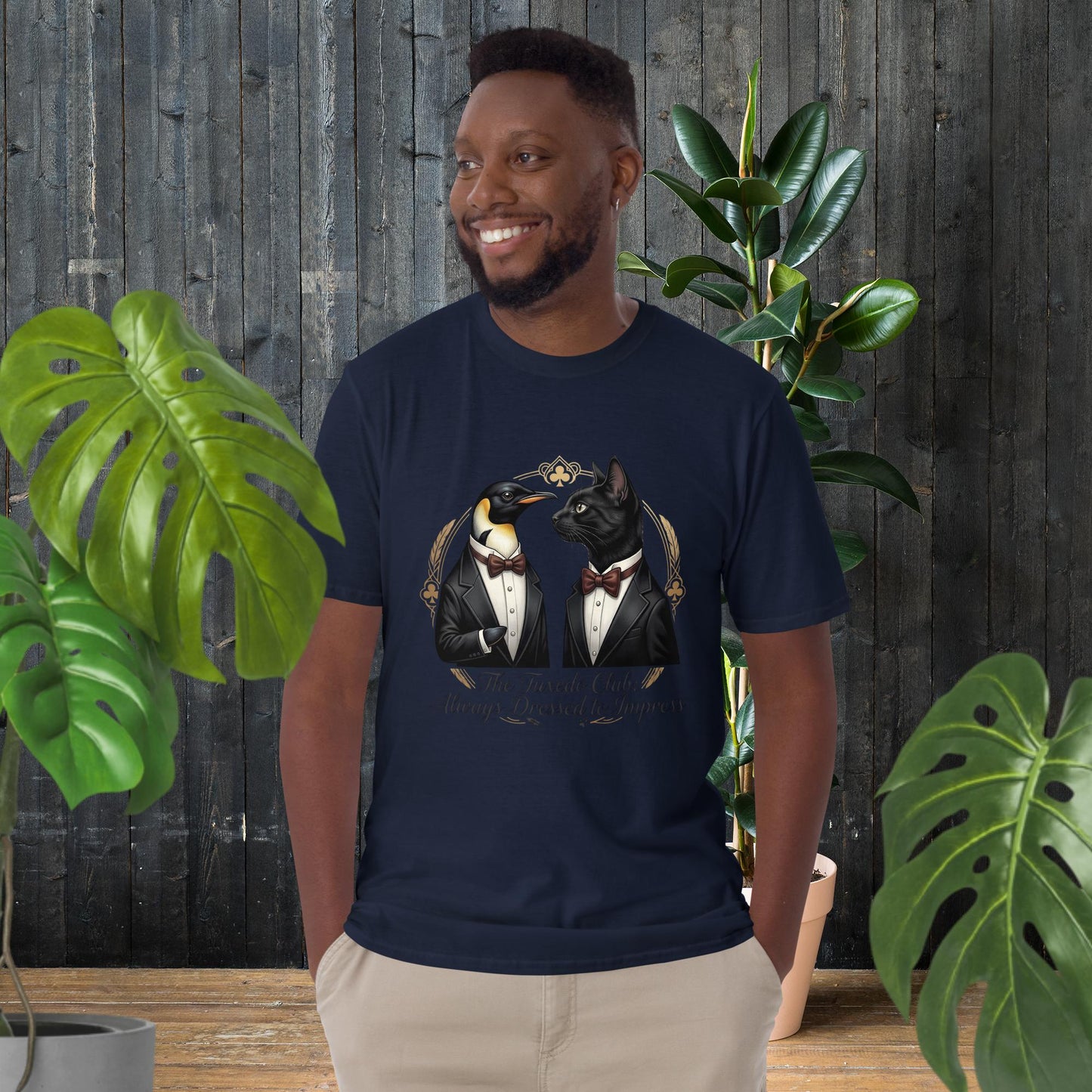 O Clube do Smoking | T-Shirt de Gato e Pinguim