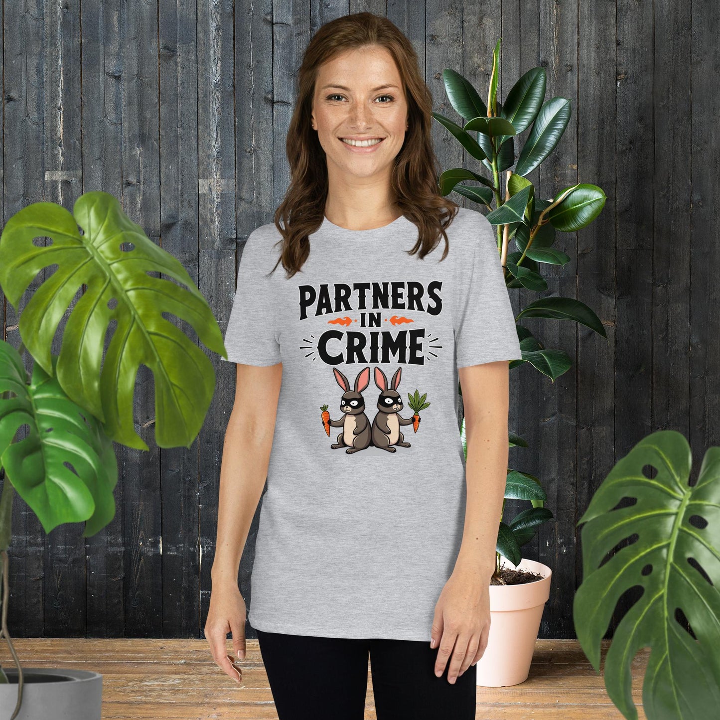 Complices du crime | T-shirt drôle de lapin bandit