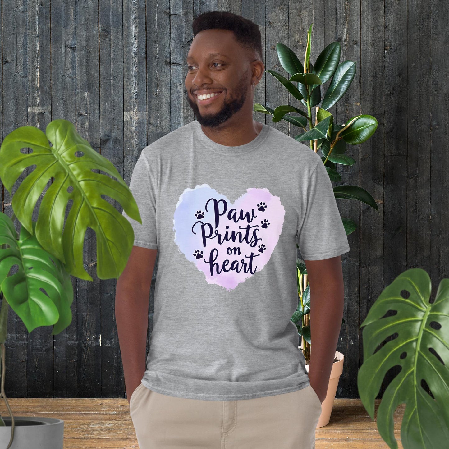 Pfotenabdrücke auf meinem Herzen | T-Shirt für Tierliebhaber