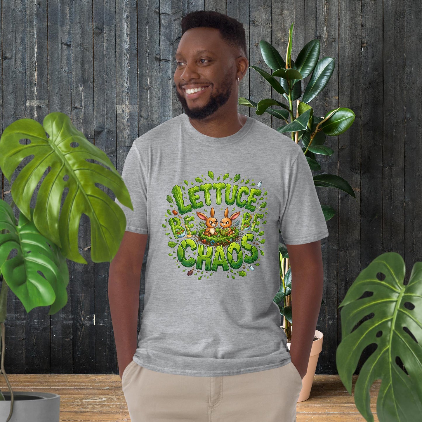 Lettuce Be Chaos | Funny Bunny T-Shirt