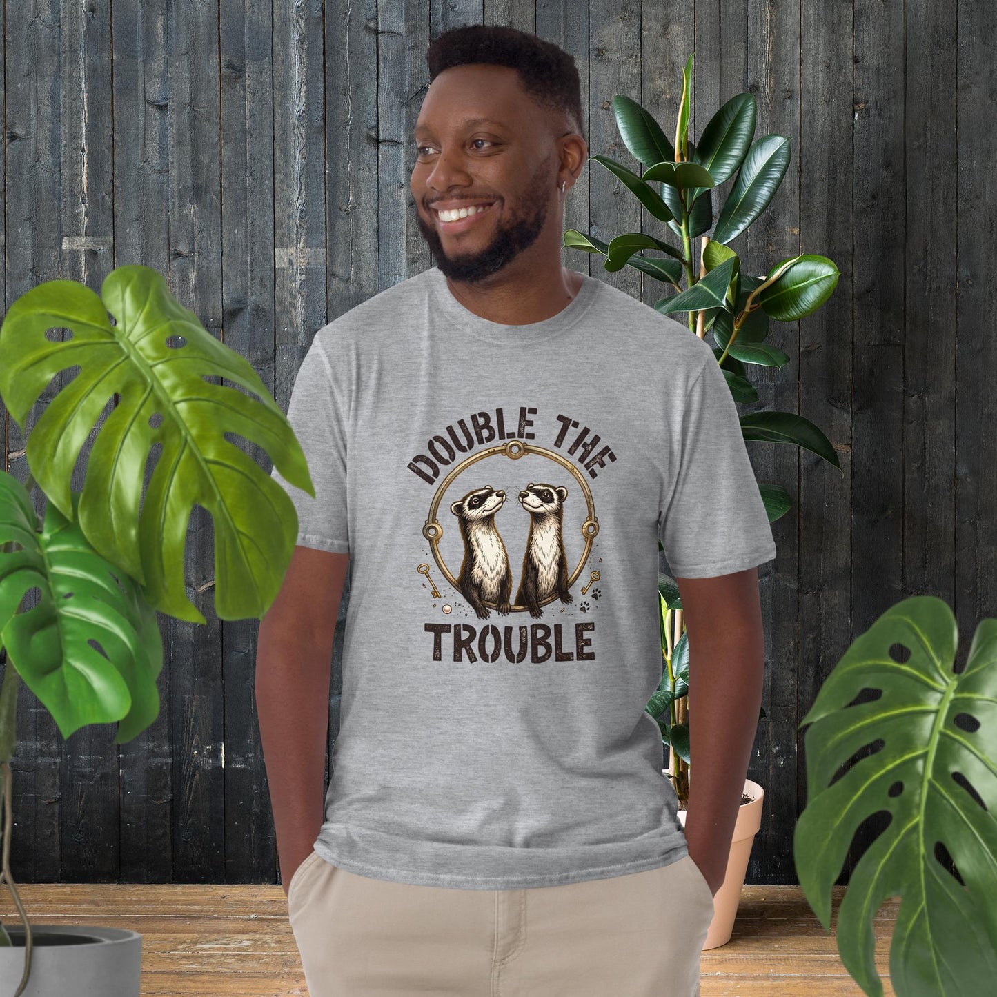 Doppelter Ärger | Lustiges Frettchen T-Shirt