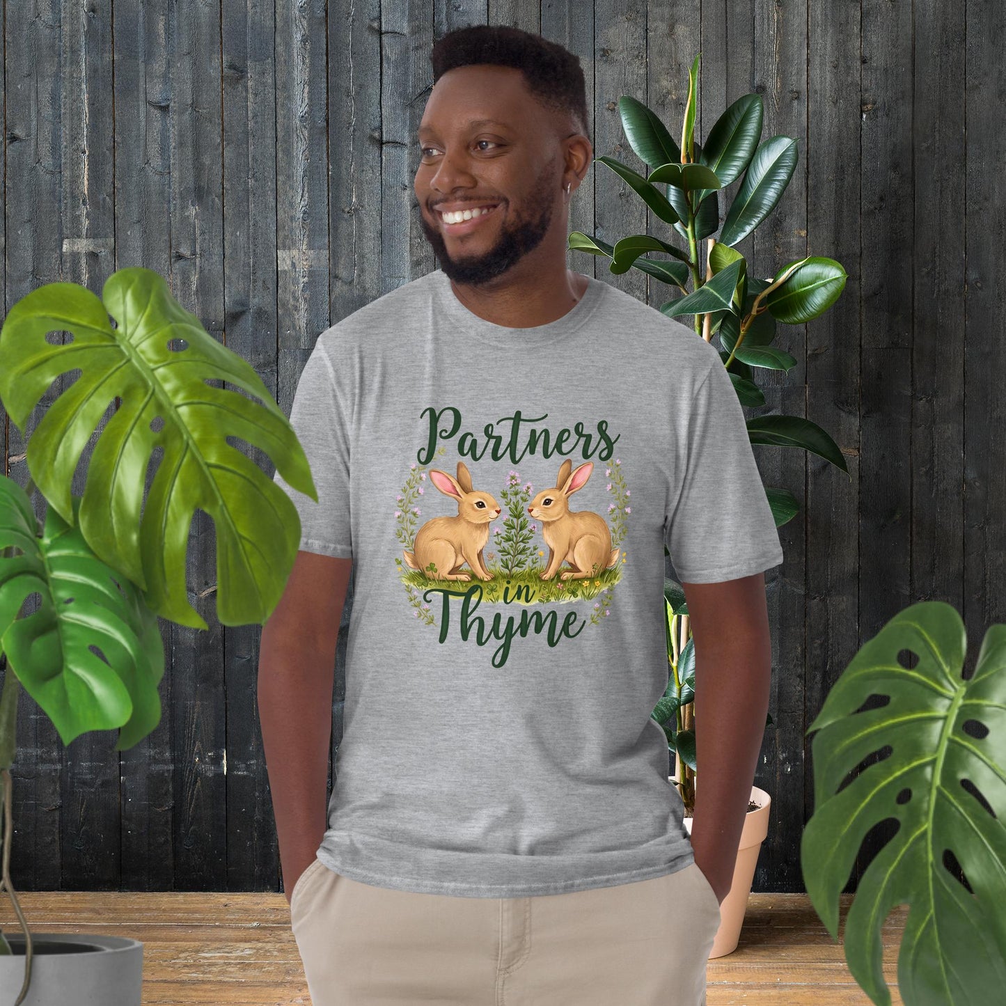 Partners in Thyme | Charming Garden Rabbit T-Shirt