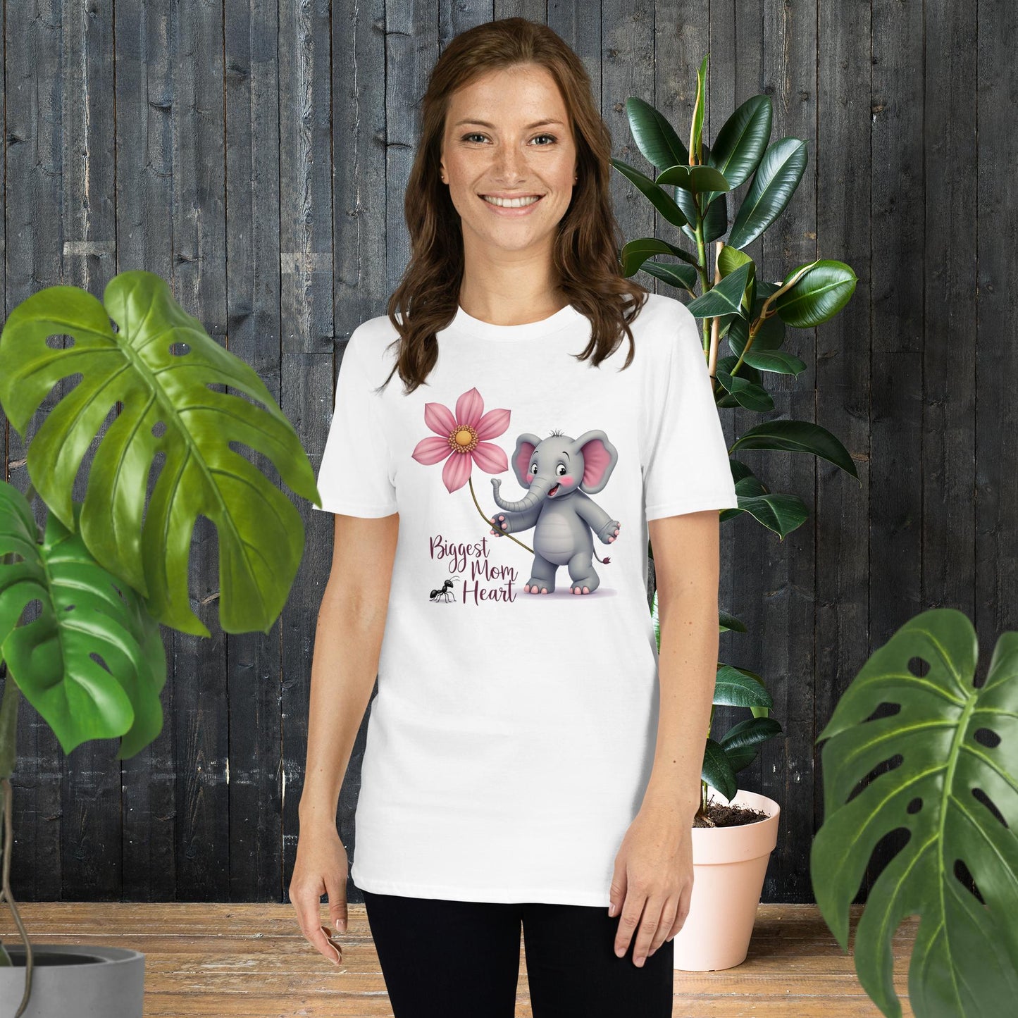 Biggest Mom Heart | Sweet Elephant Mother's Day T-Shirt