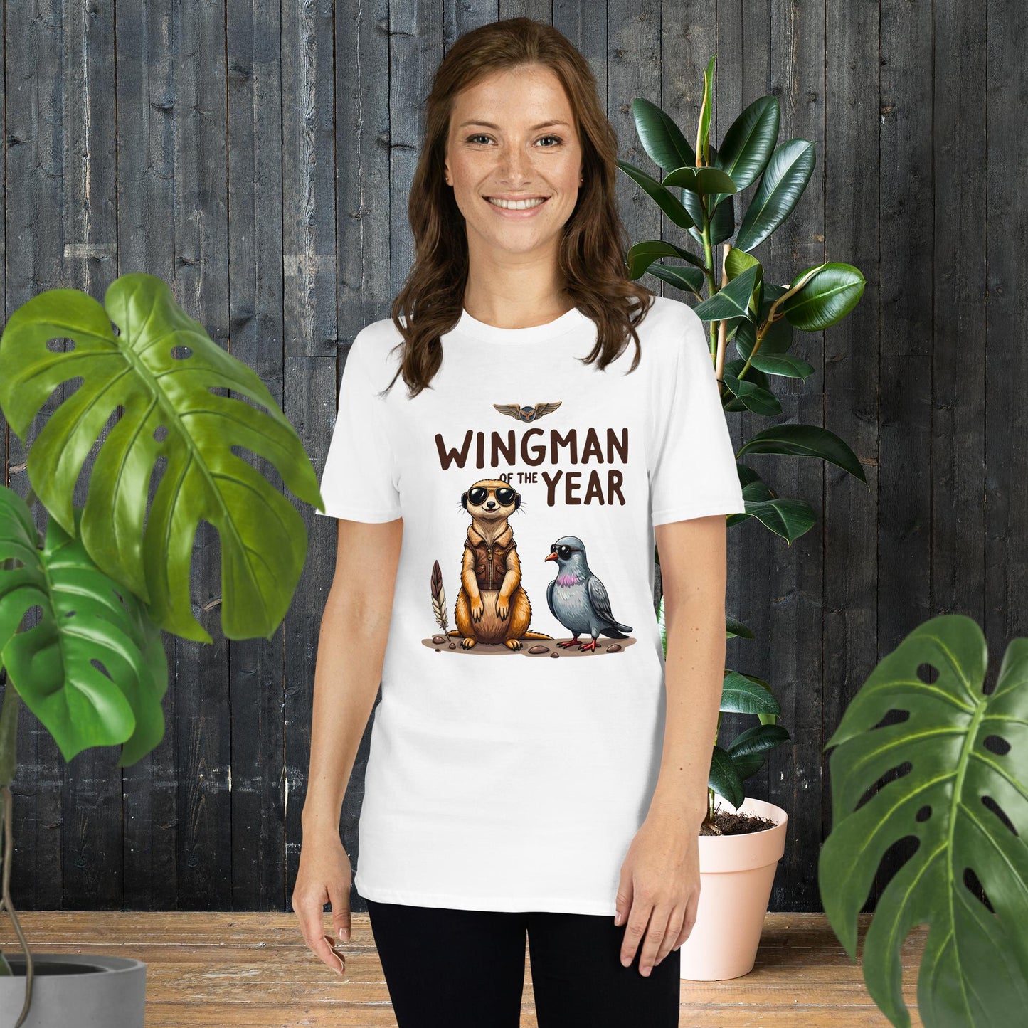 Flügelmann des Jahres | Lustiges Erdmännchen und Vogel T-Shirt