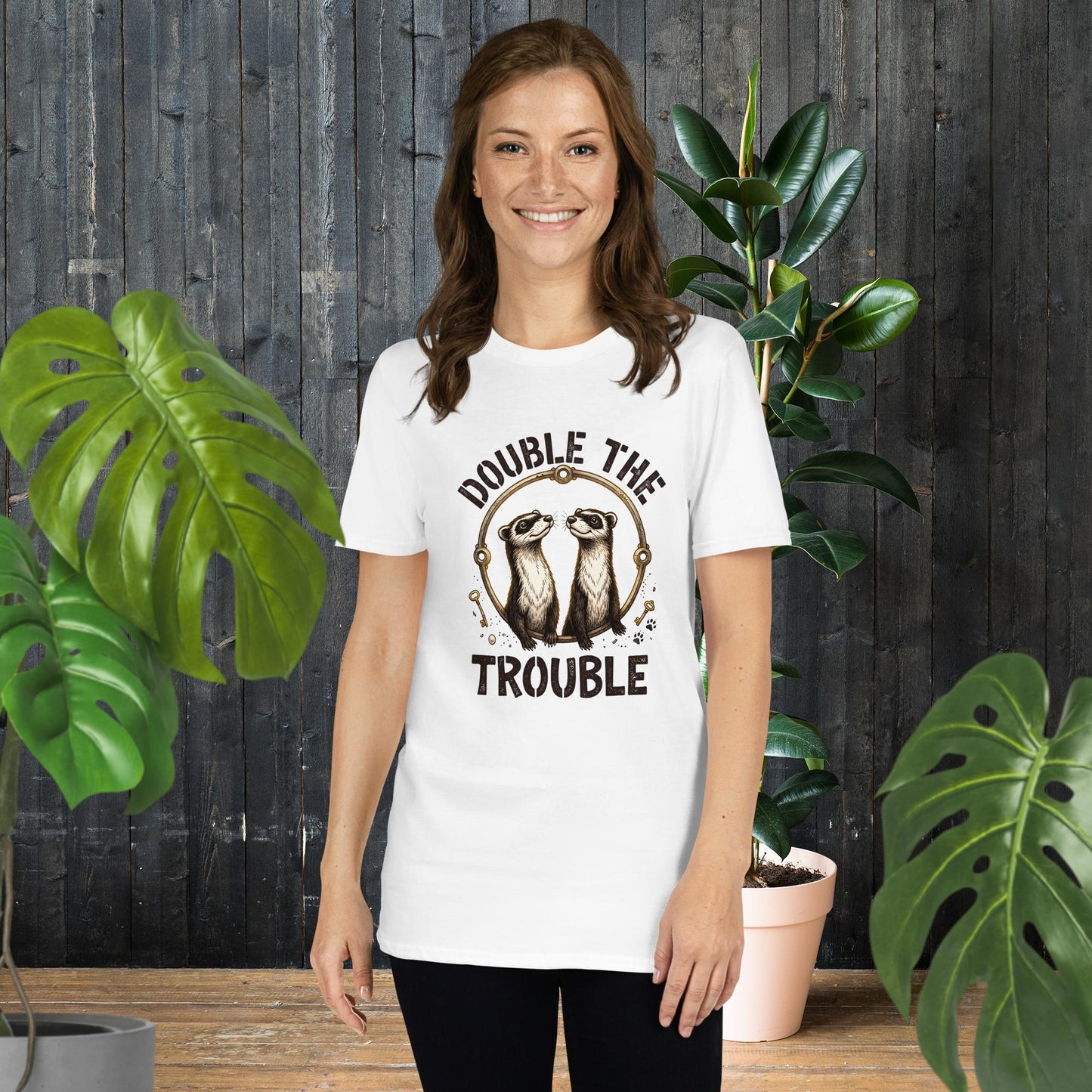 Doppelter Ärger | Lustiges Frettchen T-Shirt