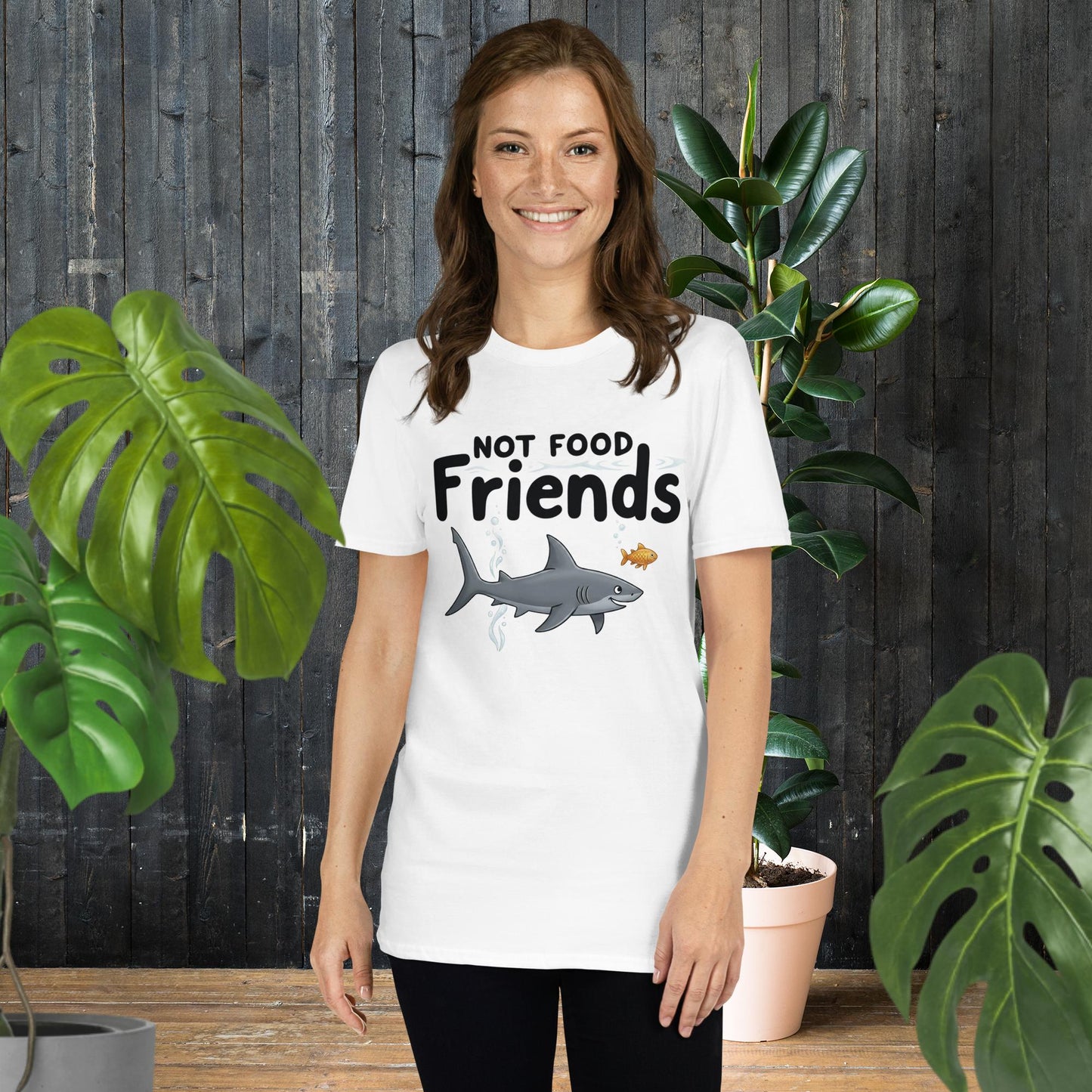 Não Amigos de Comida | T-Shirt Engraçada de Tubarão